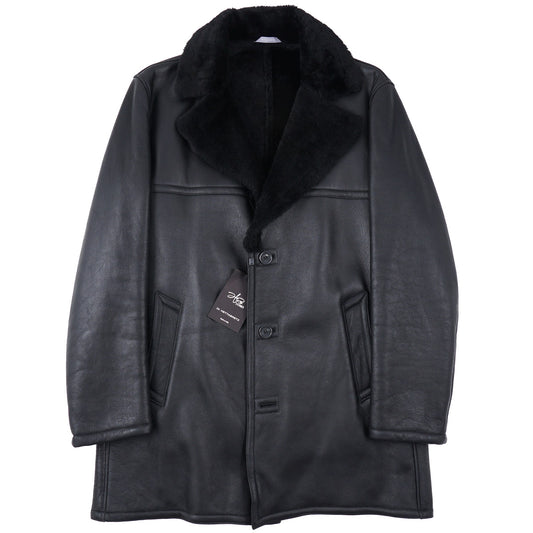 Hettabretz Satin Shearling Leather Coat