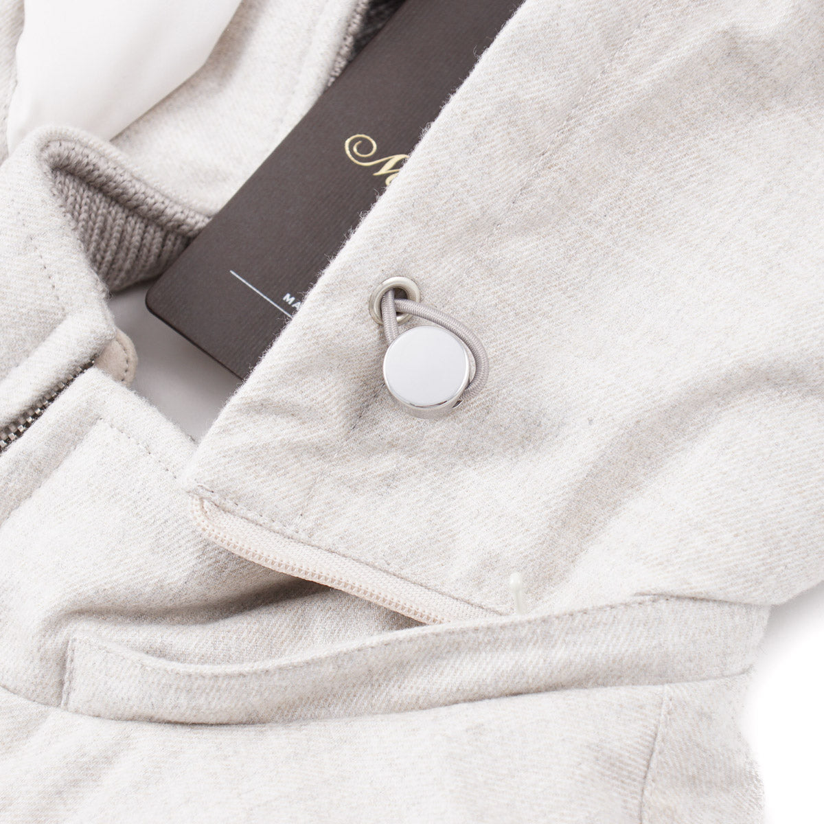 Enrico Mandelli Wool-Cashmere Down Vest with Hood