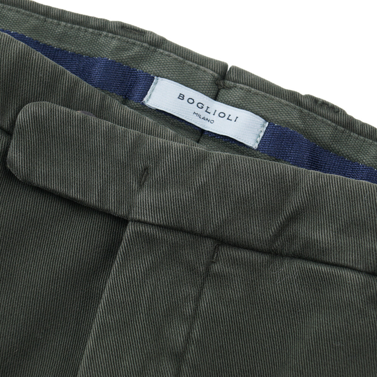 Boglioli Tailored-Fit Twill Cotton Pants