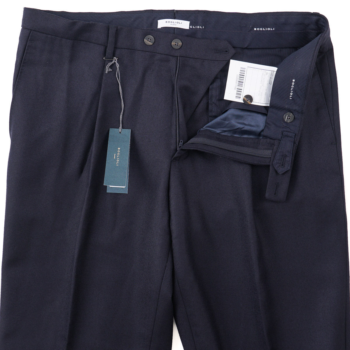 Boglioli Tailored-Fit Wool Dress Pants