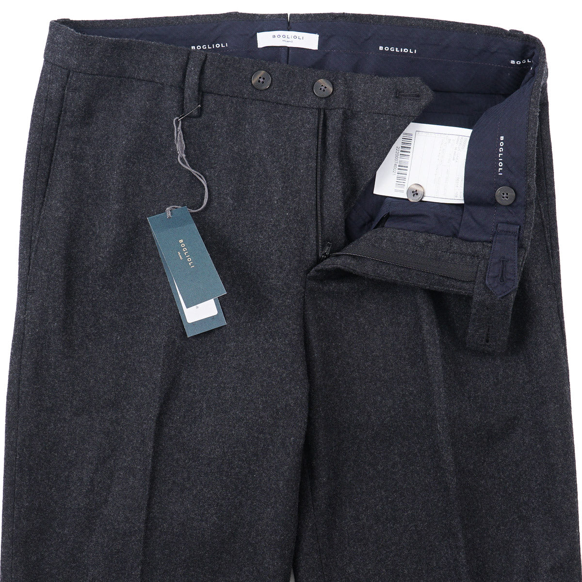 Boglioli Tailored-Fit Flannel Wool Pants