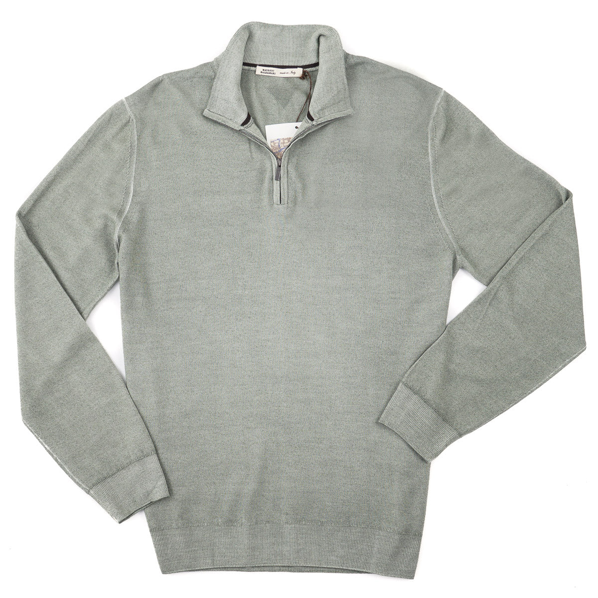 Maurizio Baldassari Half-Zip Wool Sweater - Top Shelf Apparel