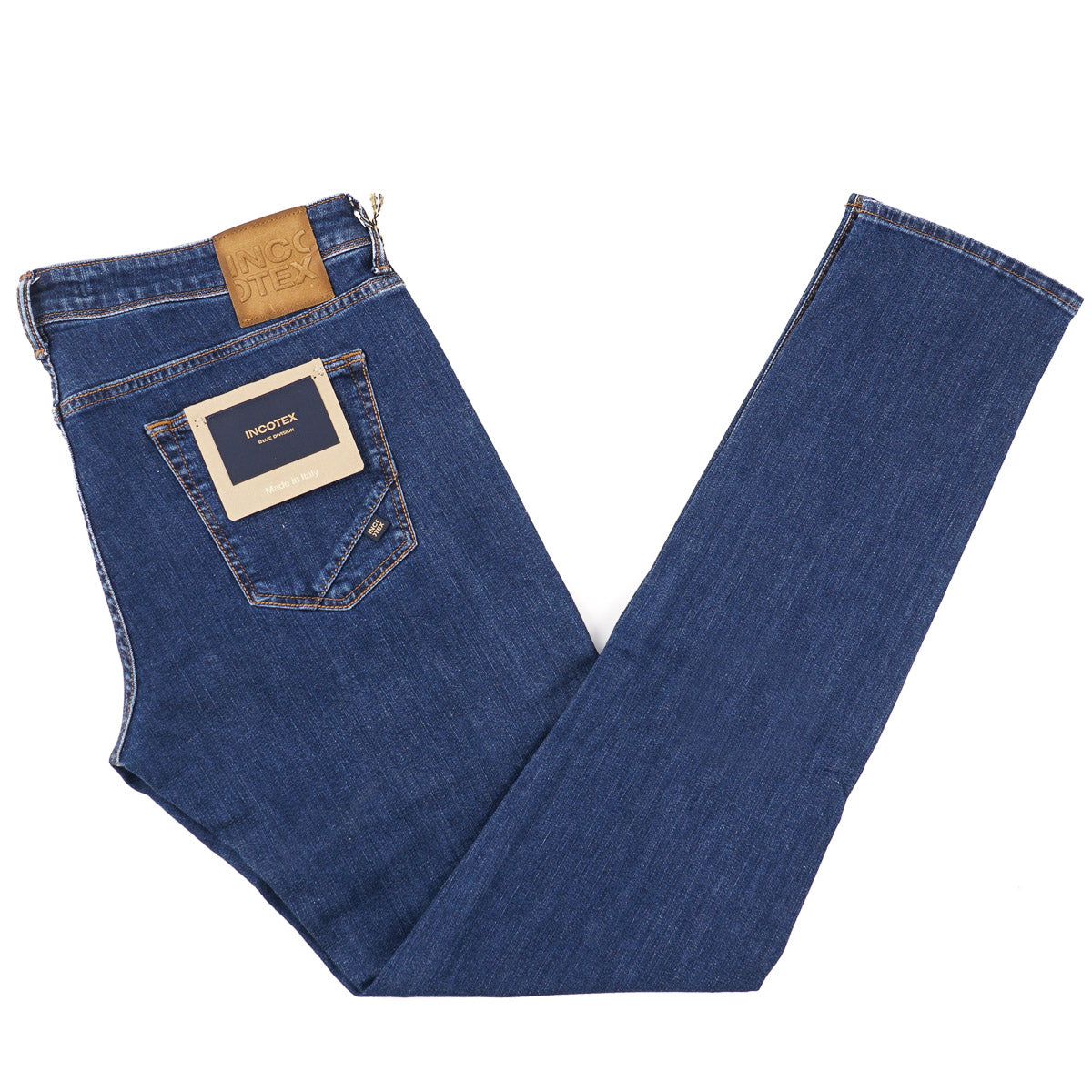 Incotex Slim-Fit Rinsed Blue Denim Jeans - Top Shelf Apparel