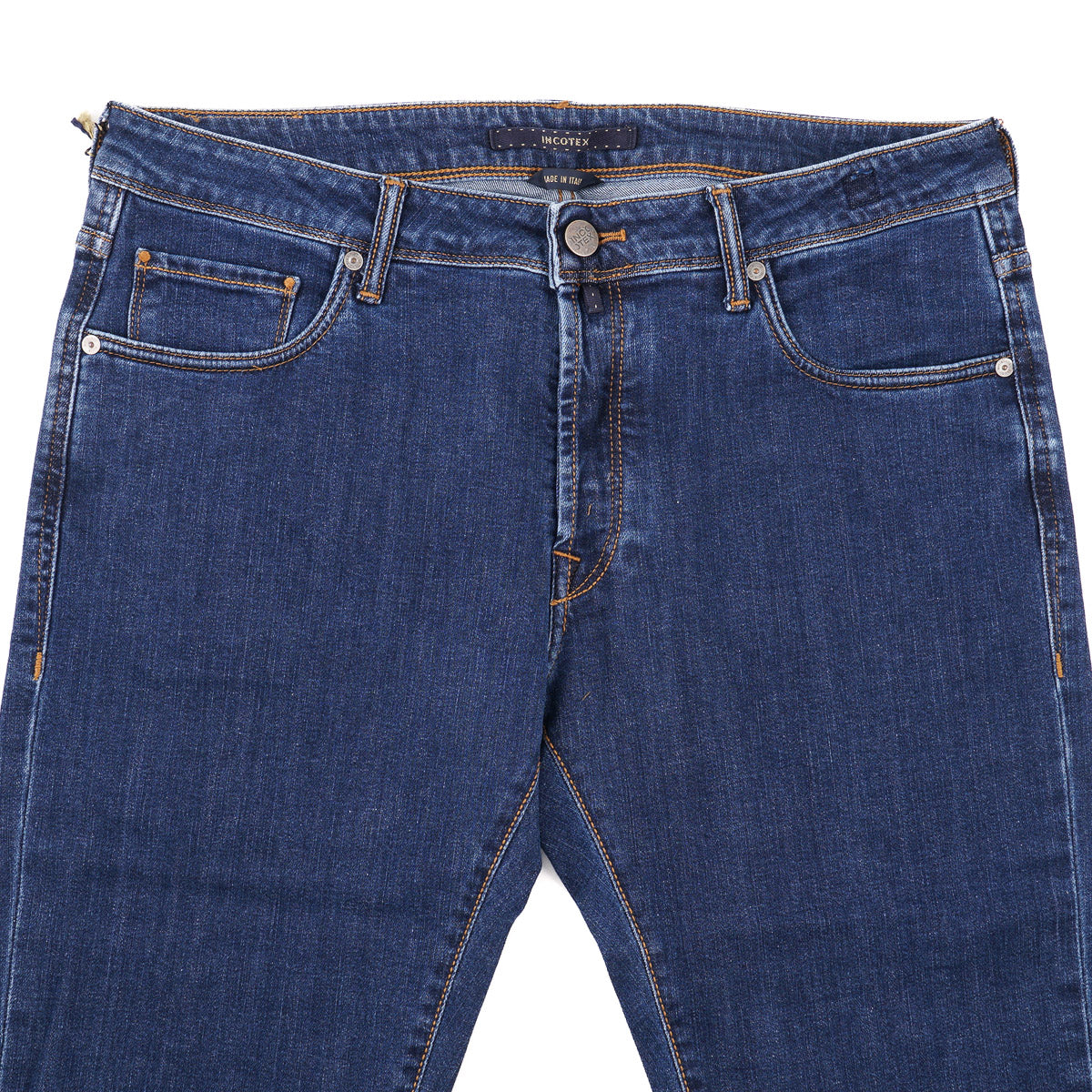 Incotex Slim-Fit Rinsed Blue Denim Jeans - Top Shelf Apparel