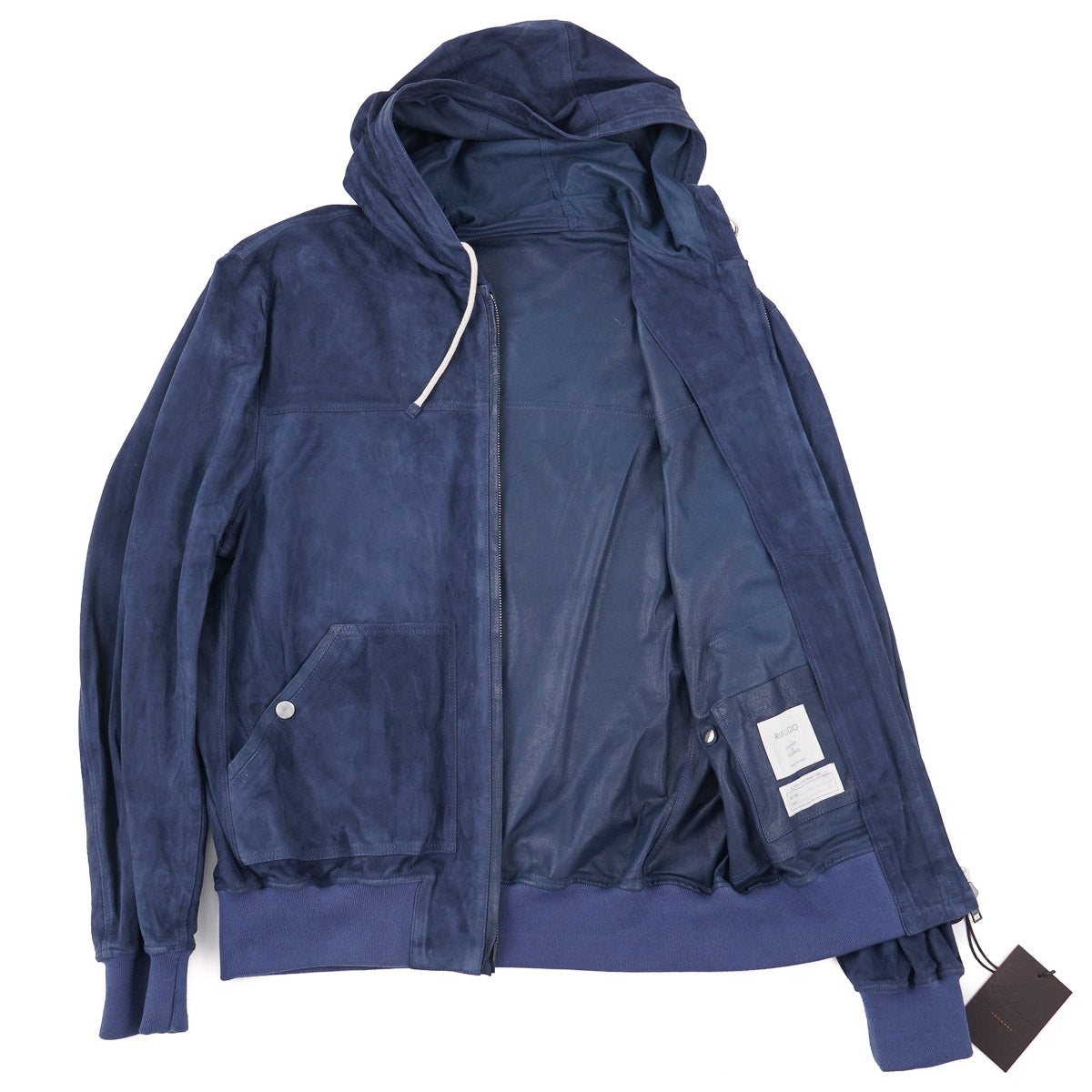 Rifugio Hooded Lambskin Suede Jacket - Top Shelf Apparel