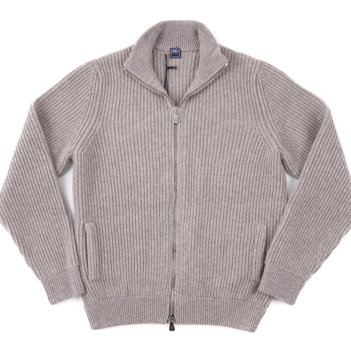 Fedeli Full-Zip Cashmere Sweater-Jacket - Top Shelf Apparel