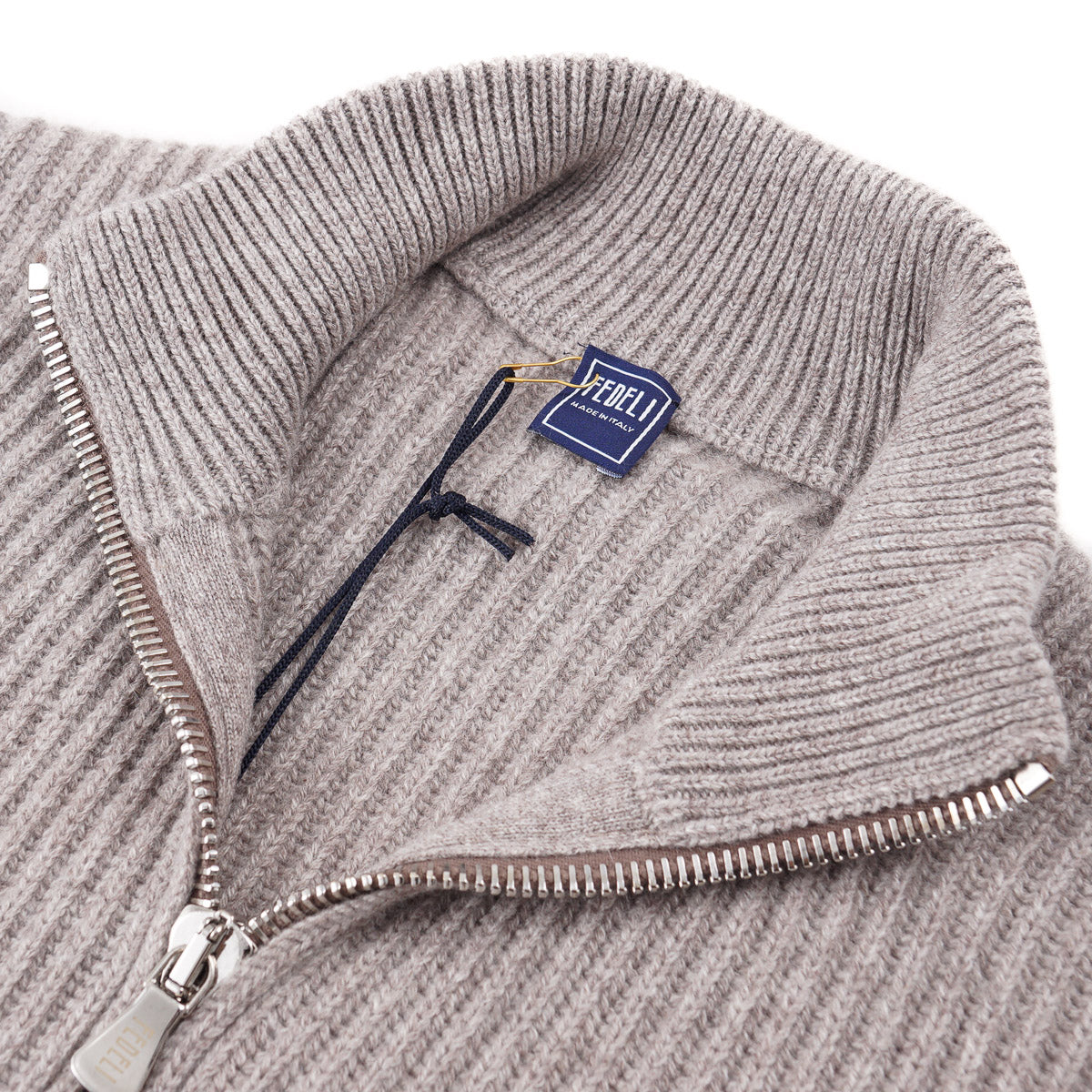 Fedeli Full-Zip Cashmere Sweater-Jacket - Top Shelf Apparel