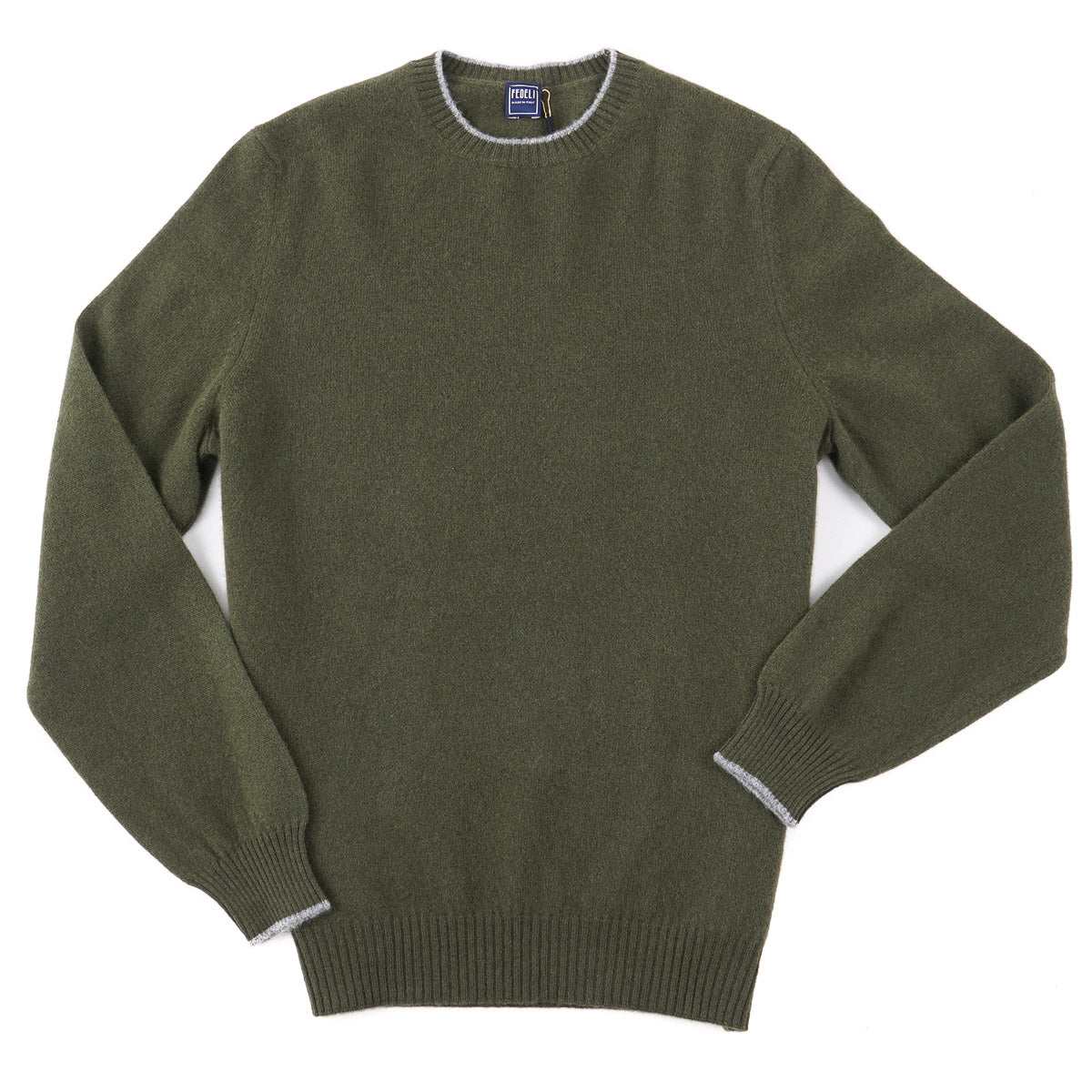 Fedeli Tipped Pure Cashmere Sweater - Top Shelf Apparel