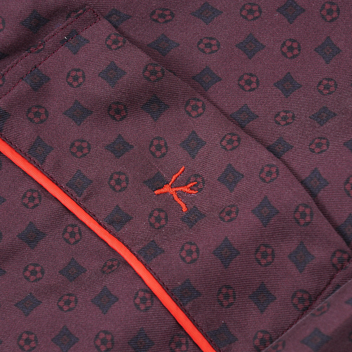 Isaia Printed Silk Belted Robe