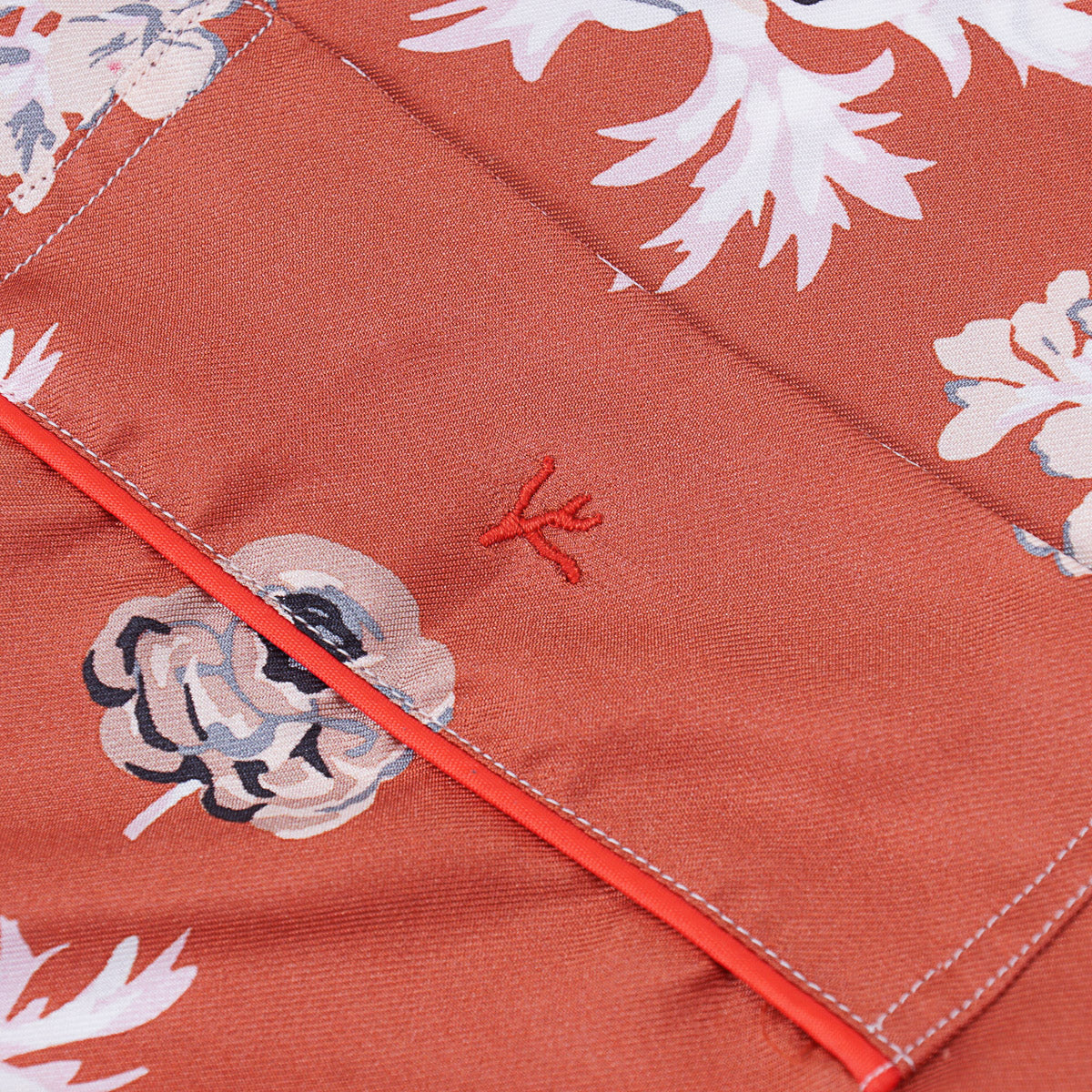 Isaia Printed Floral Silk Pajama Shirt