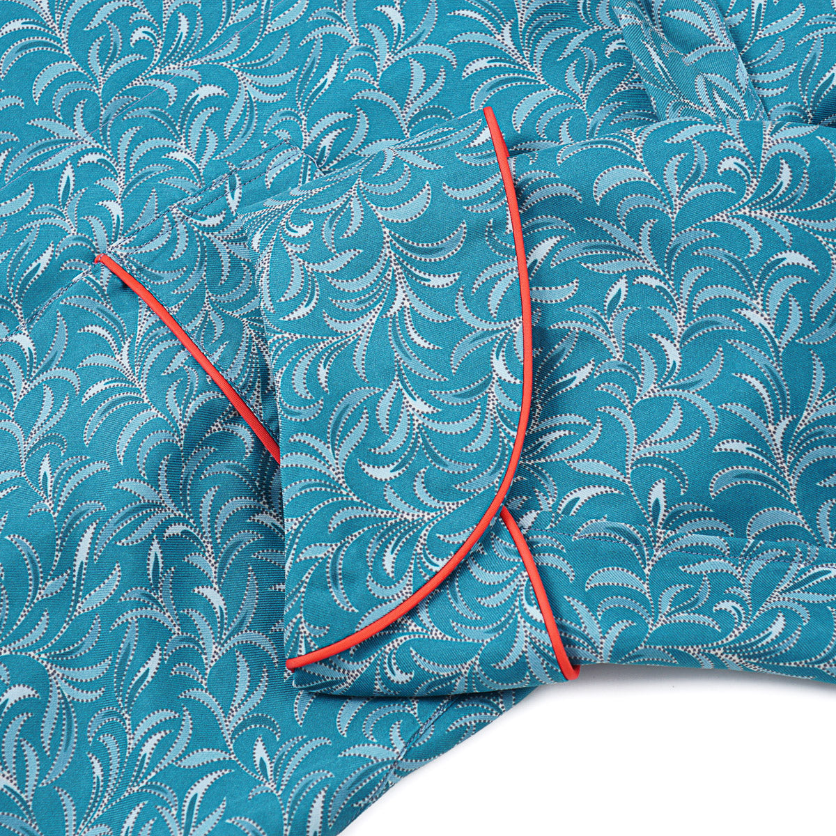 Isaia Printed Silk Smoking Jacket Robe