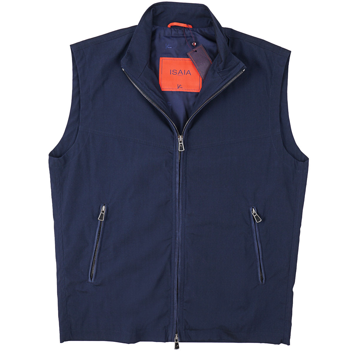 Isaia Silk-Blend Tech Fabric Vest