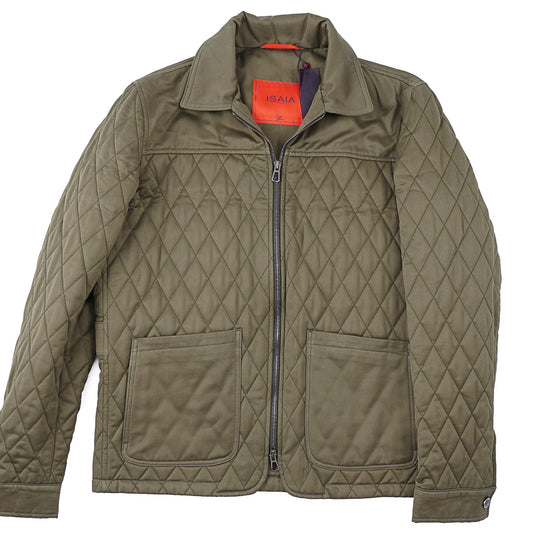 Isaia Quilted Padded Short Field Jacket