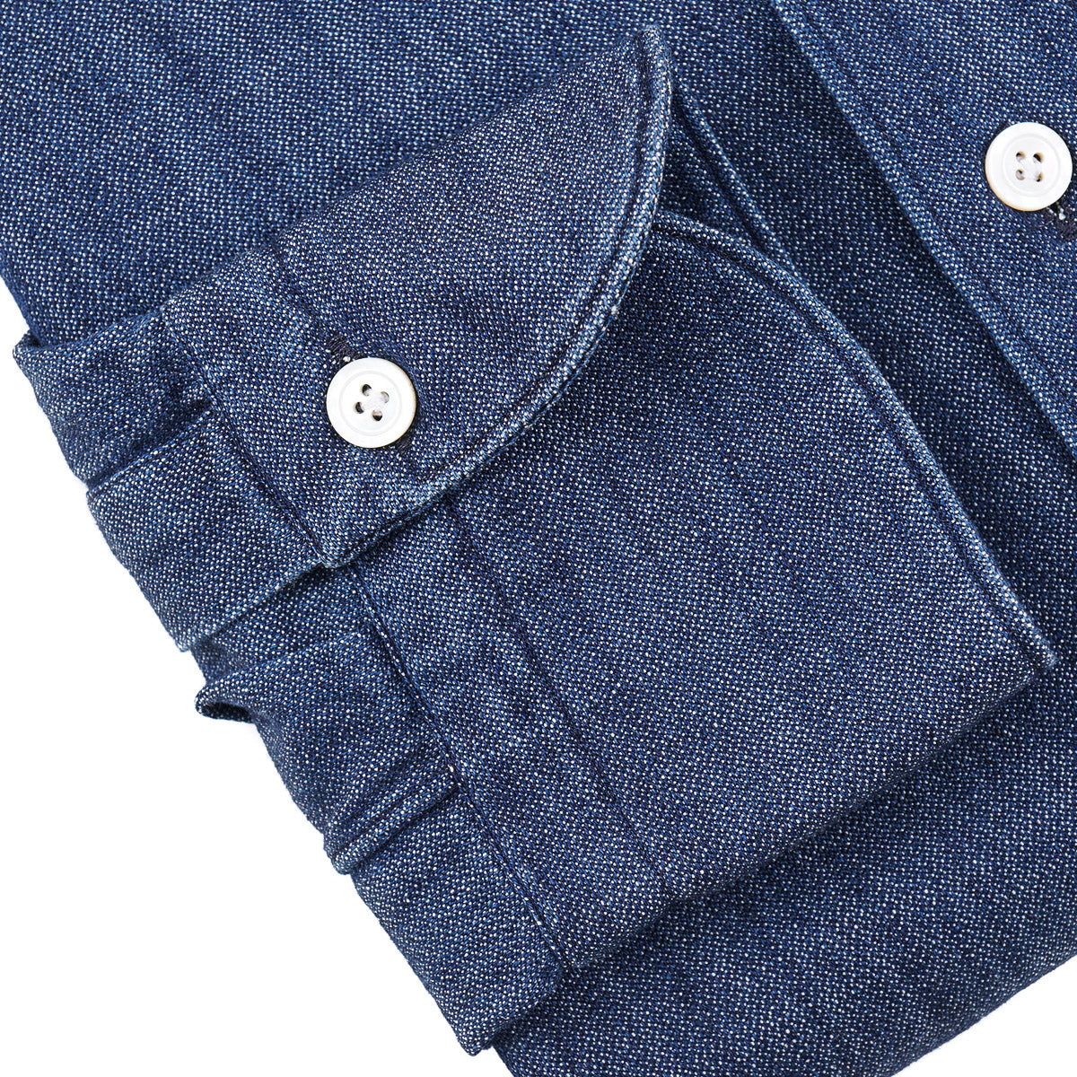Finamore Slim-Fit Denim Cotton Shirt