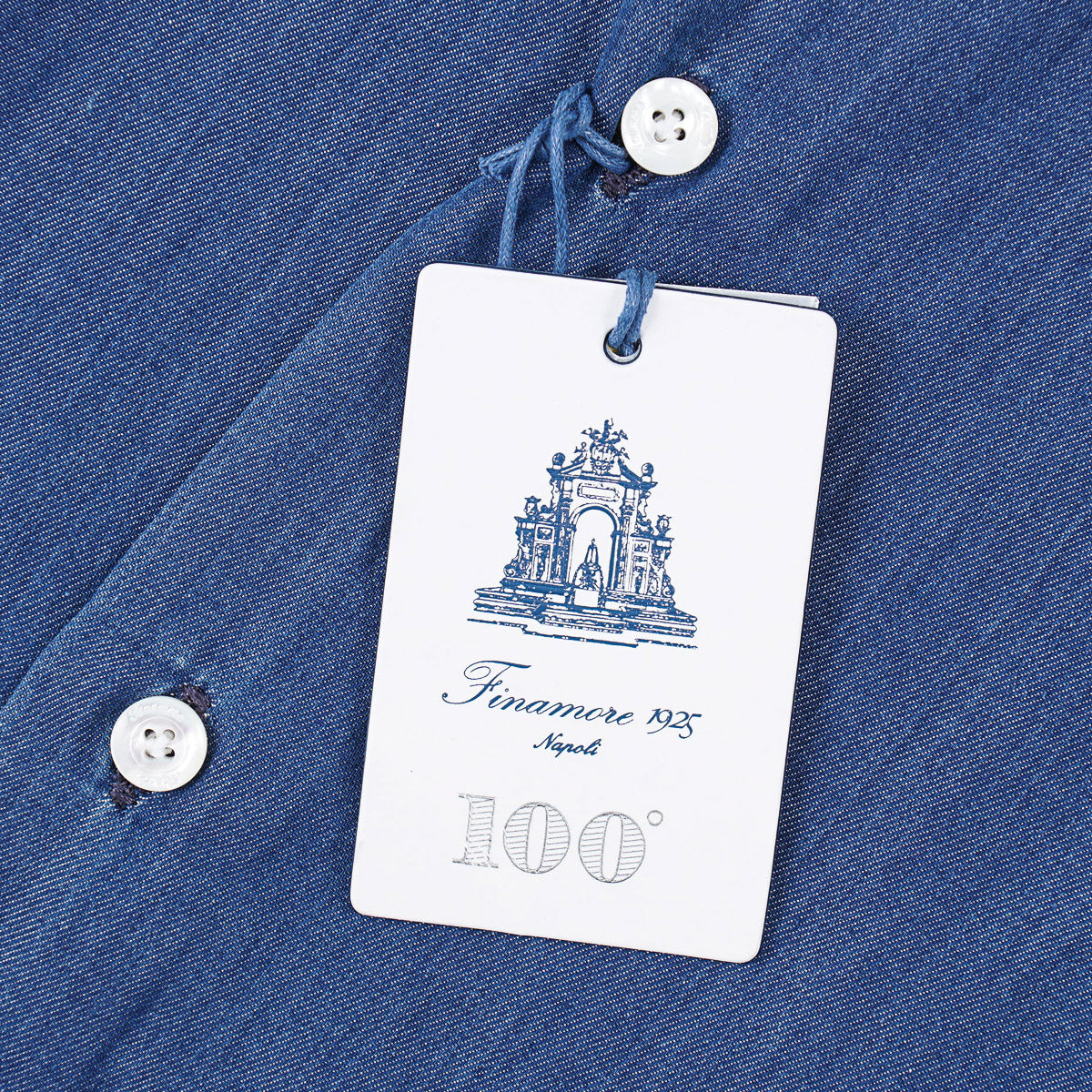 Finamore Light Chambray Cotton Shirt