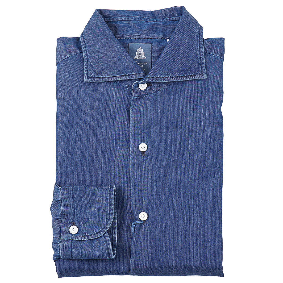 Finamore Light Chambray Cotton Shirt
