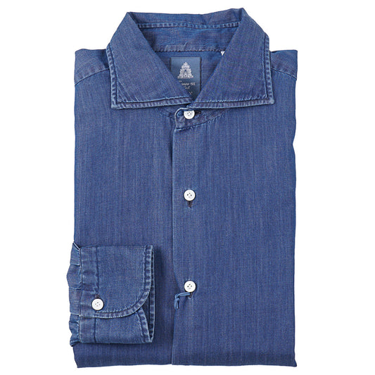 Finamore Light Chambray Cotton Shirt - Top Shelf Apparel