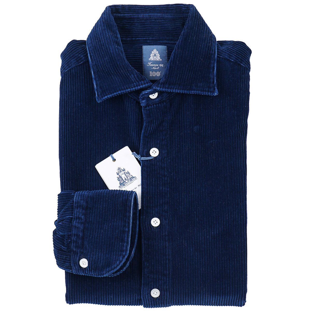 Finamore Slim-Fit Corduroy Cotton Shirt