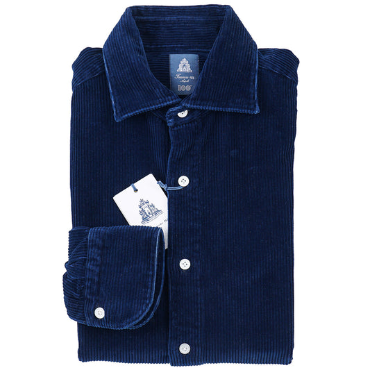 Finamore Slim-Fit Corduroy Cotton Shirt