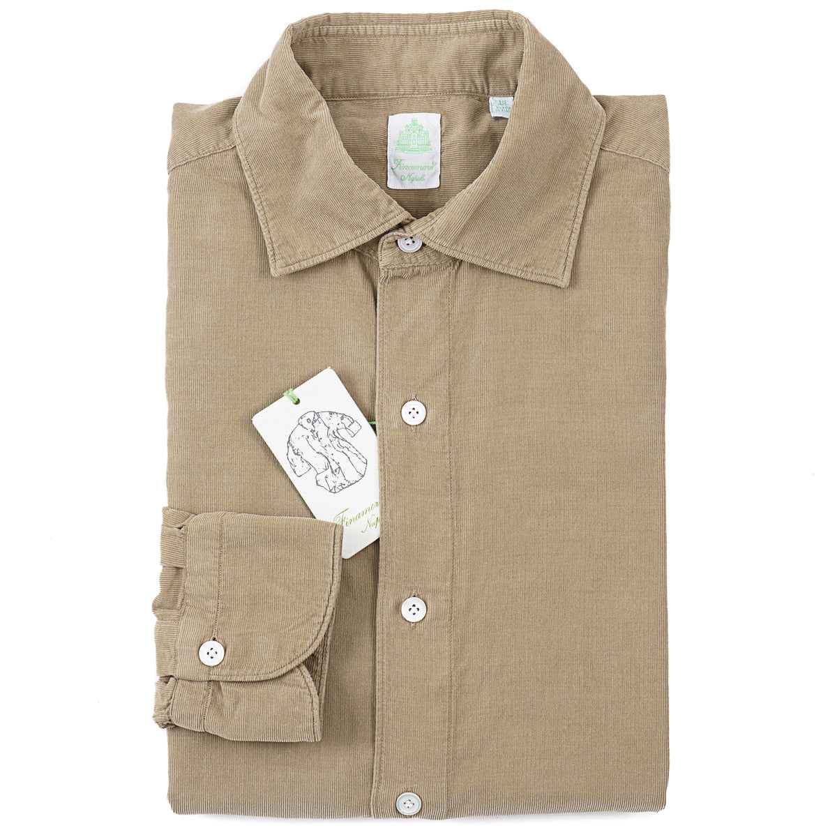 Finamore Fine-Wale Corduroy Shirt