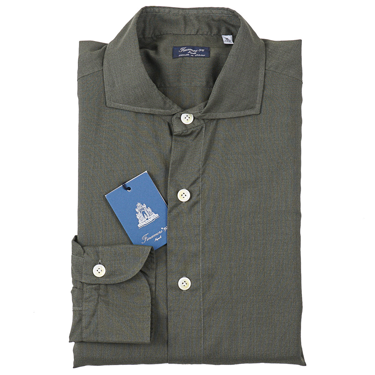 Finamore Superfine Wool-Silk Shirt