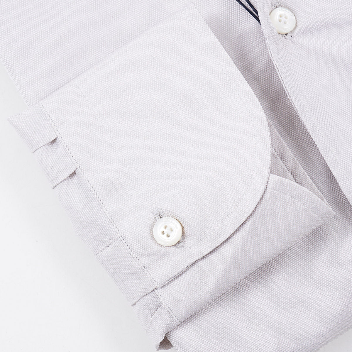 Finamore Woven Cotton Spread Collar Shirt