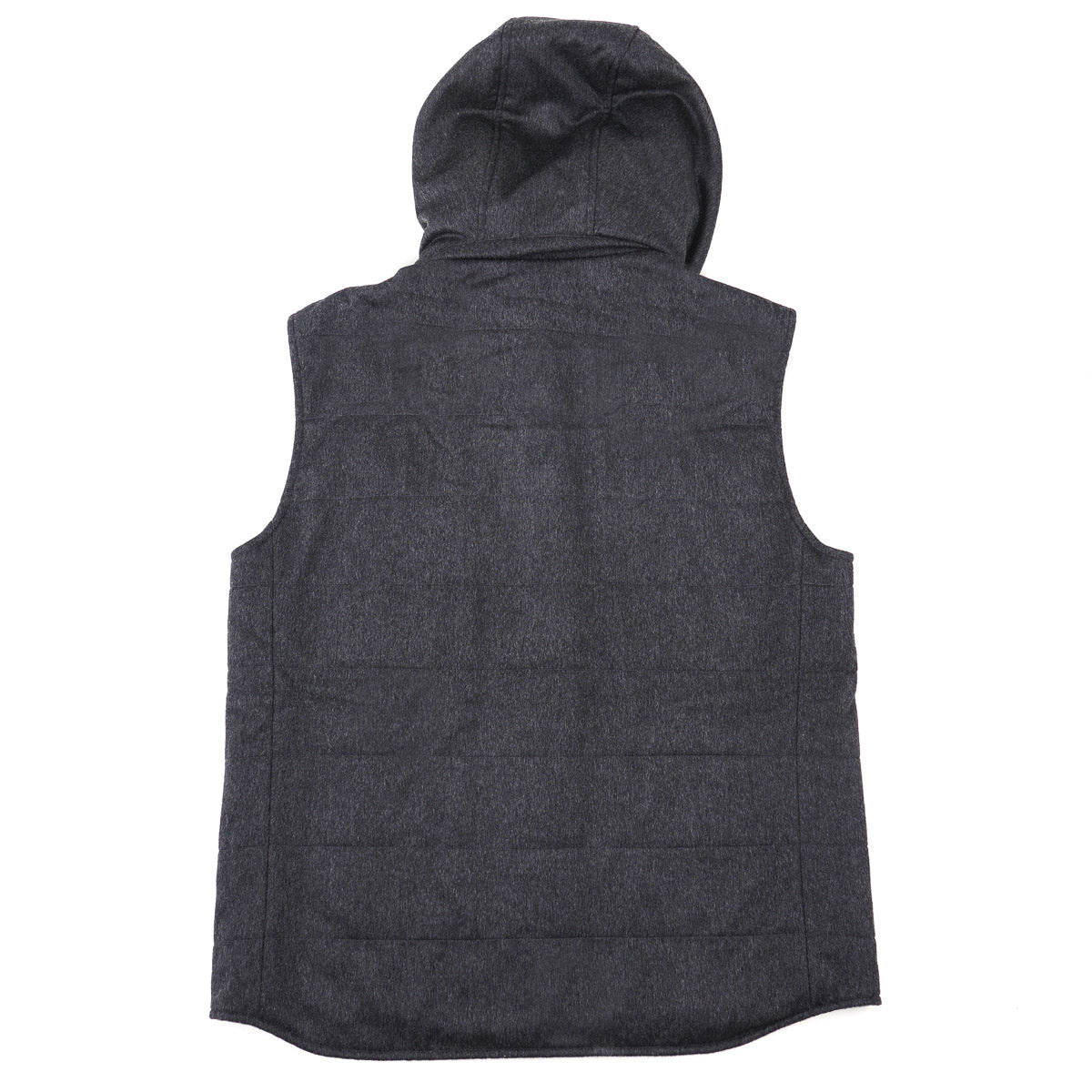 Maurizio Baldassari Flannel Cashmere Vest with Hood - Top Shelf Apparel