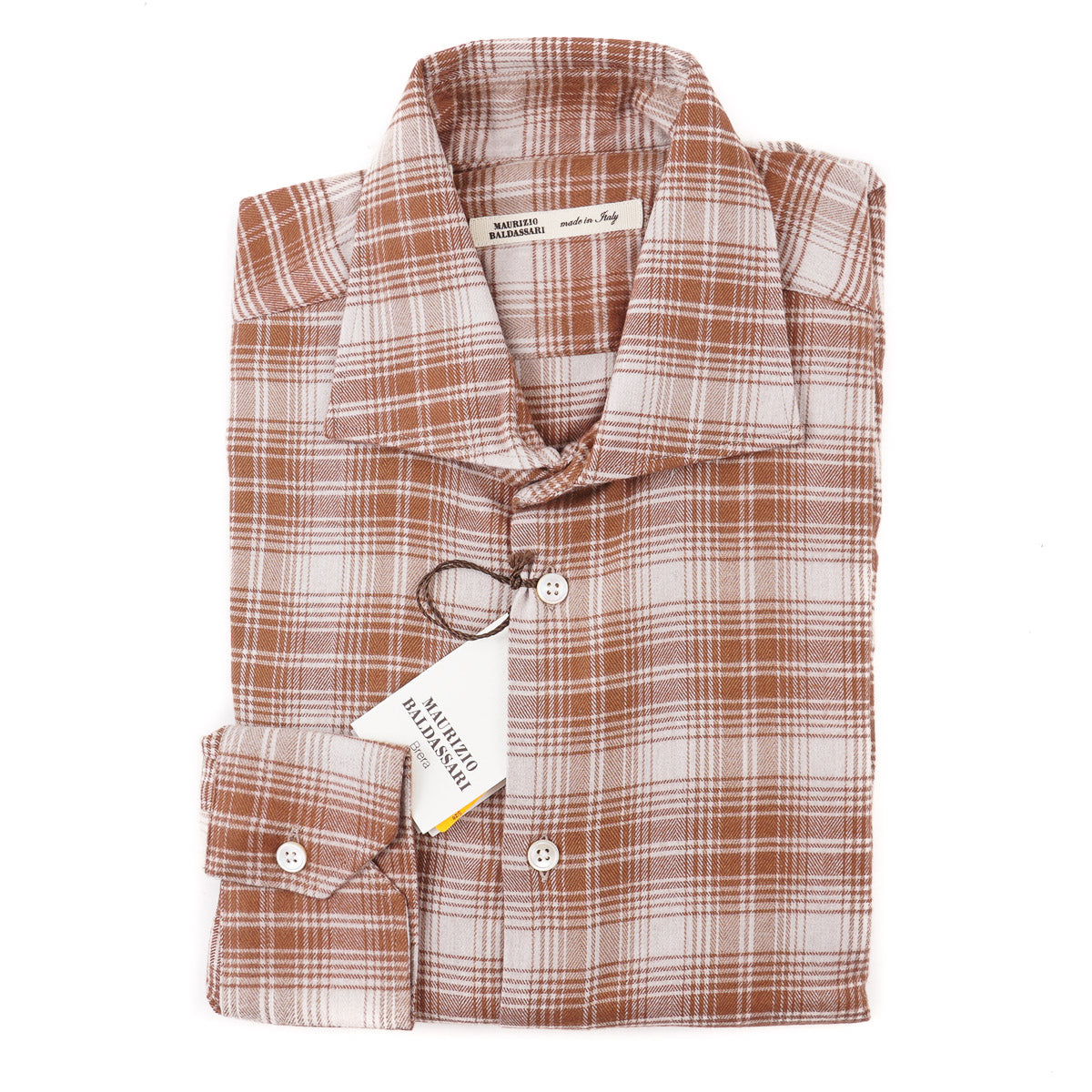 Maurizio Baldassari Soft Flannel Cotton Shirt - Top Shelf Apparel