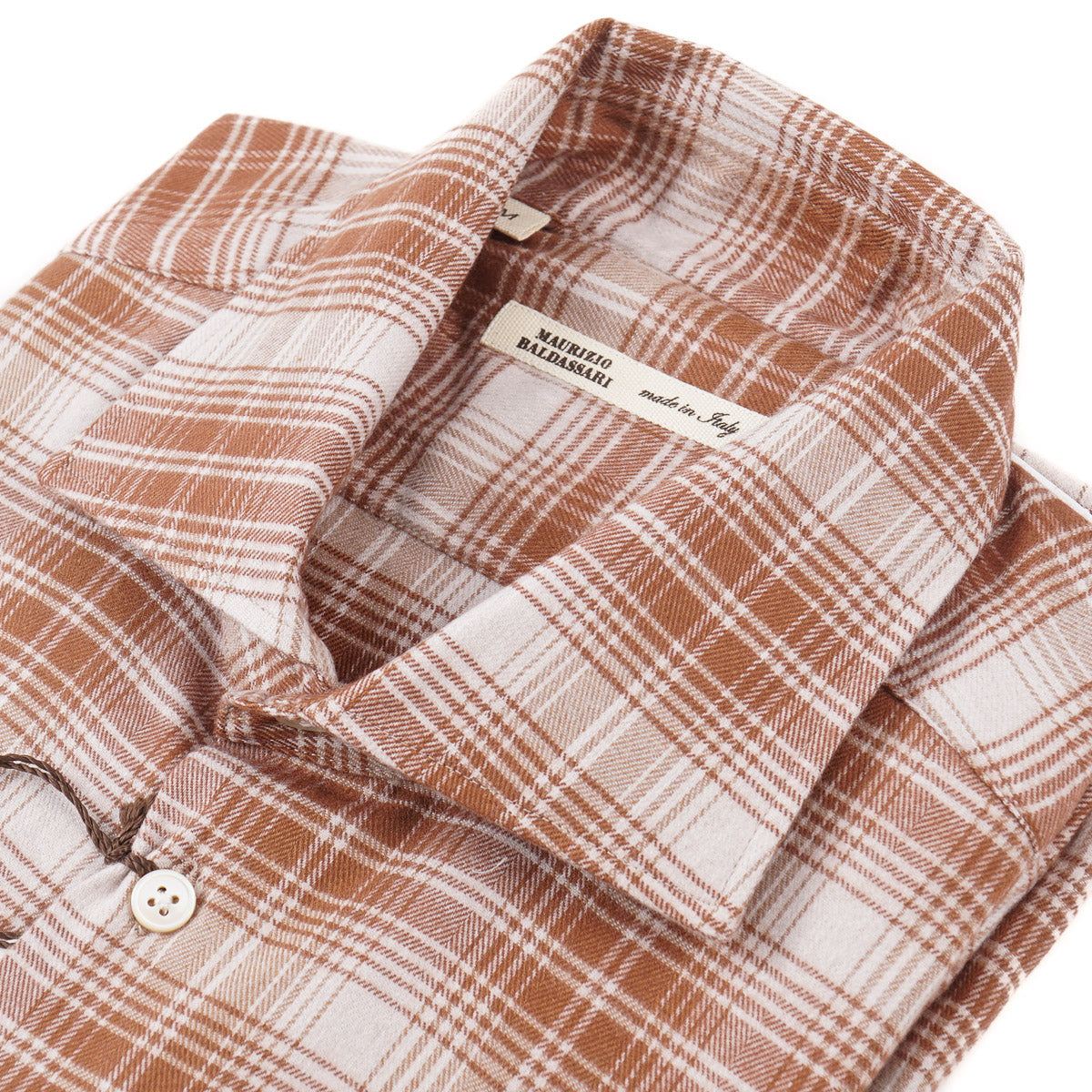 Maurizio Baldassari Soft Flannel Cotton Shirt - Top Shelf Apparel