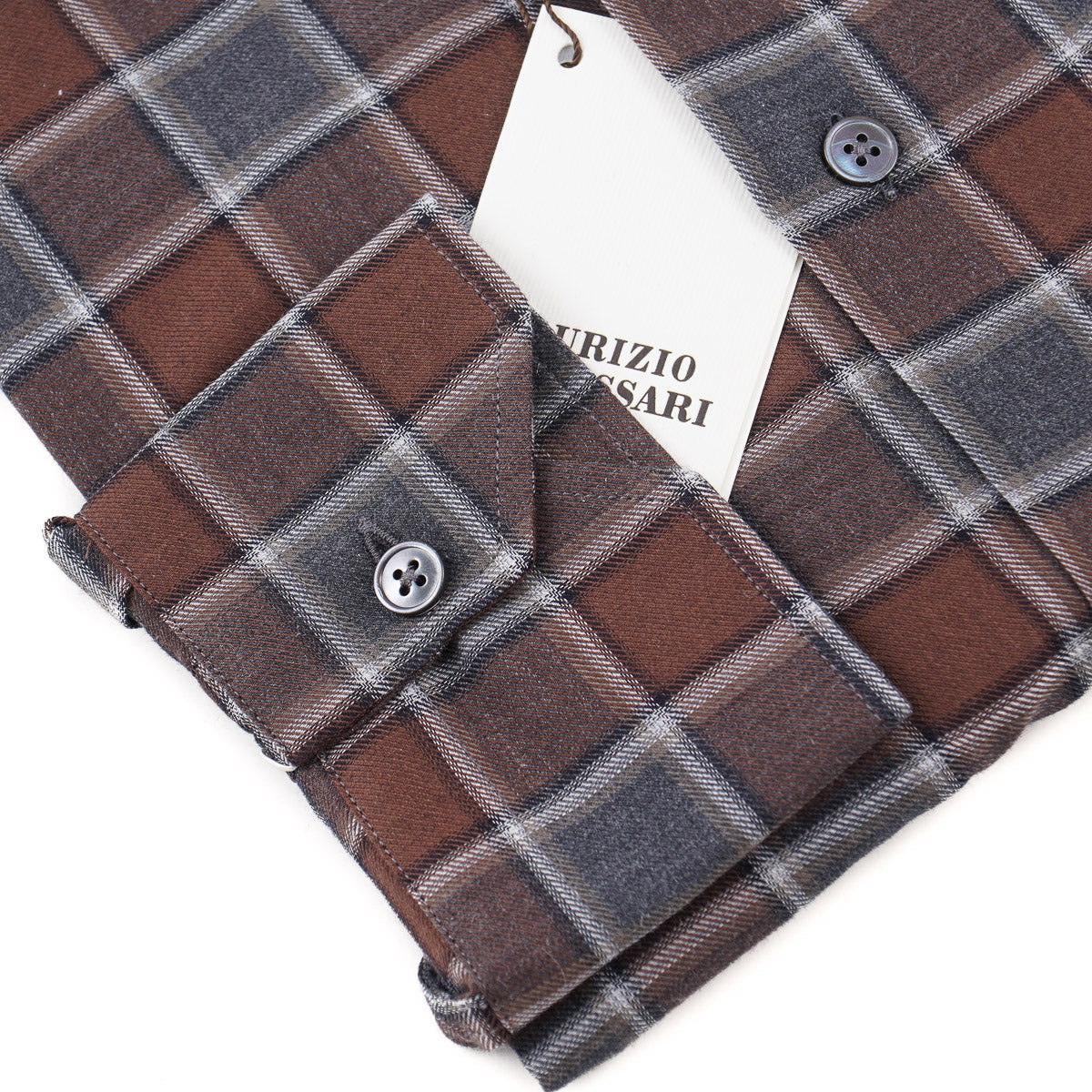 Maurizio Baldassari Flannel Cotton-Cashmere Shirt - Top Shelf Apparel