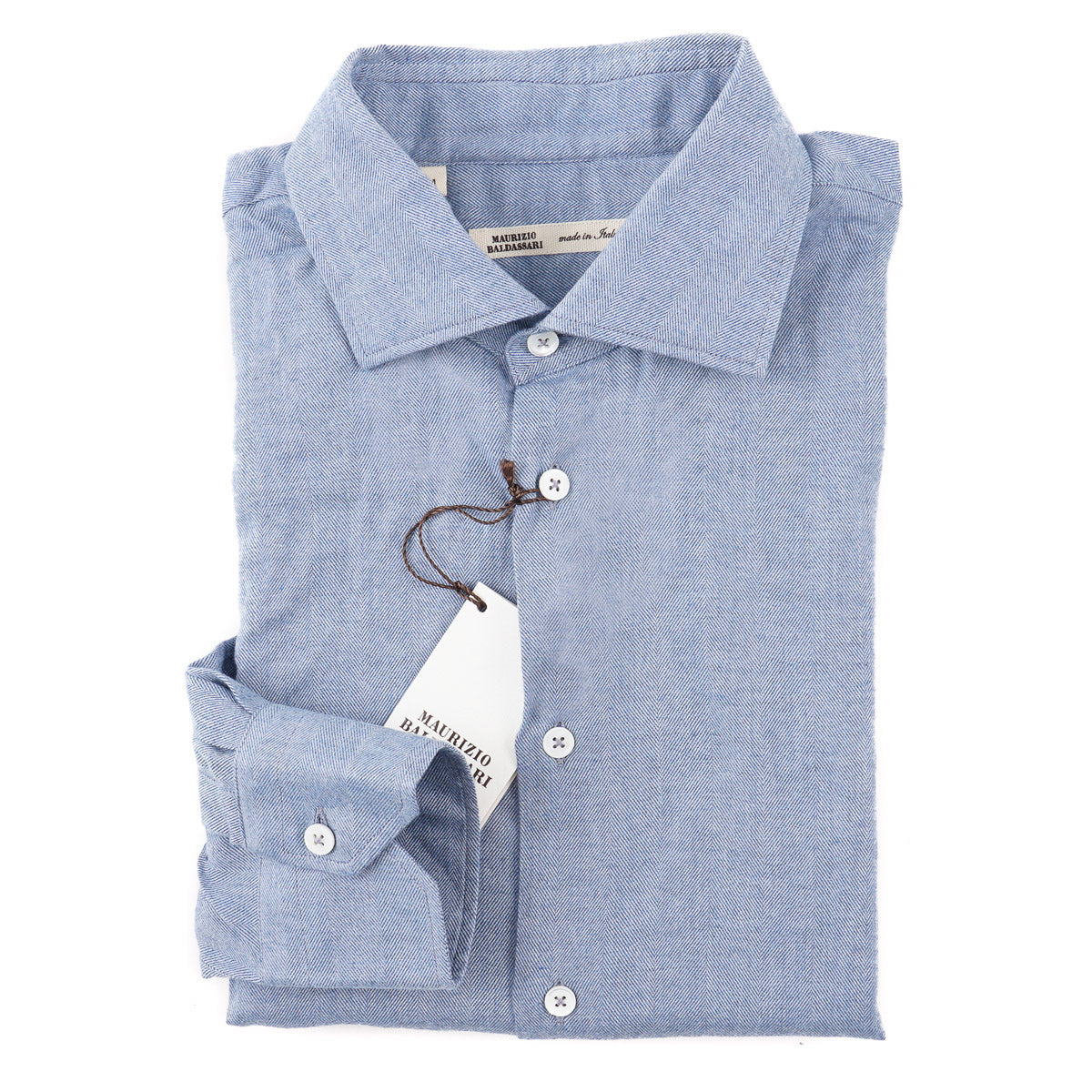 Maurizio Baldassari Soft Flannel Cotton Shirt - Top Shelf Apparel