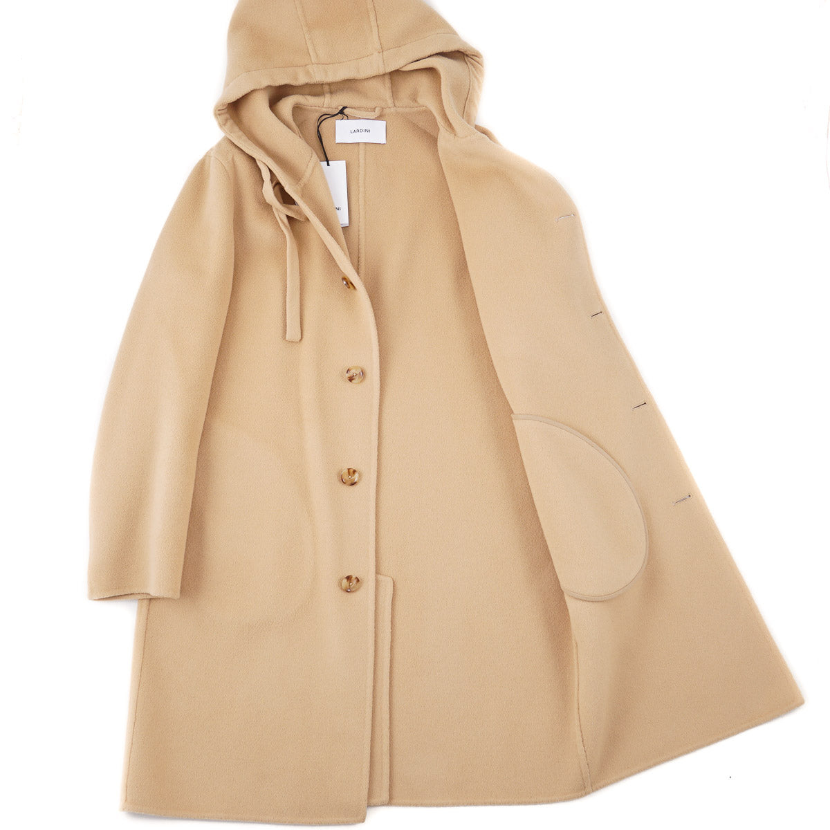 Lardini Brushed Wool Overcoat with Hood - Top Shelf Apparel