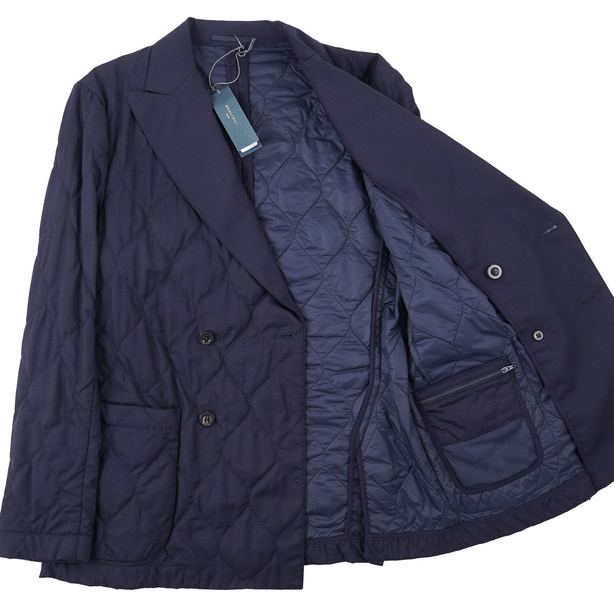 Boglioli Quilted Techno Wool Blazer