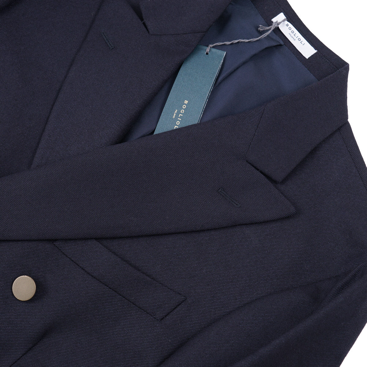 Boglioli Navy Twill Wool Blazer