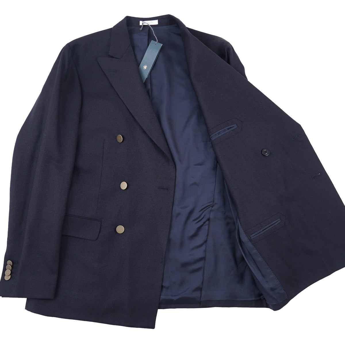 Boglioli Navy Twill Wool Blazer