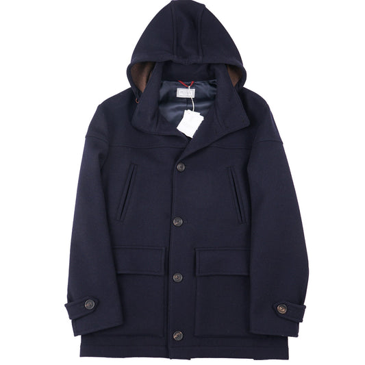 Brunello Cucinelli Wool Coat with Hood