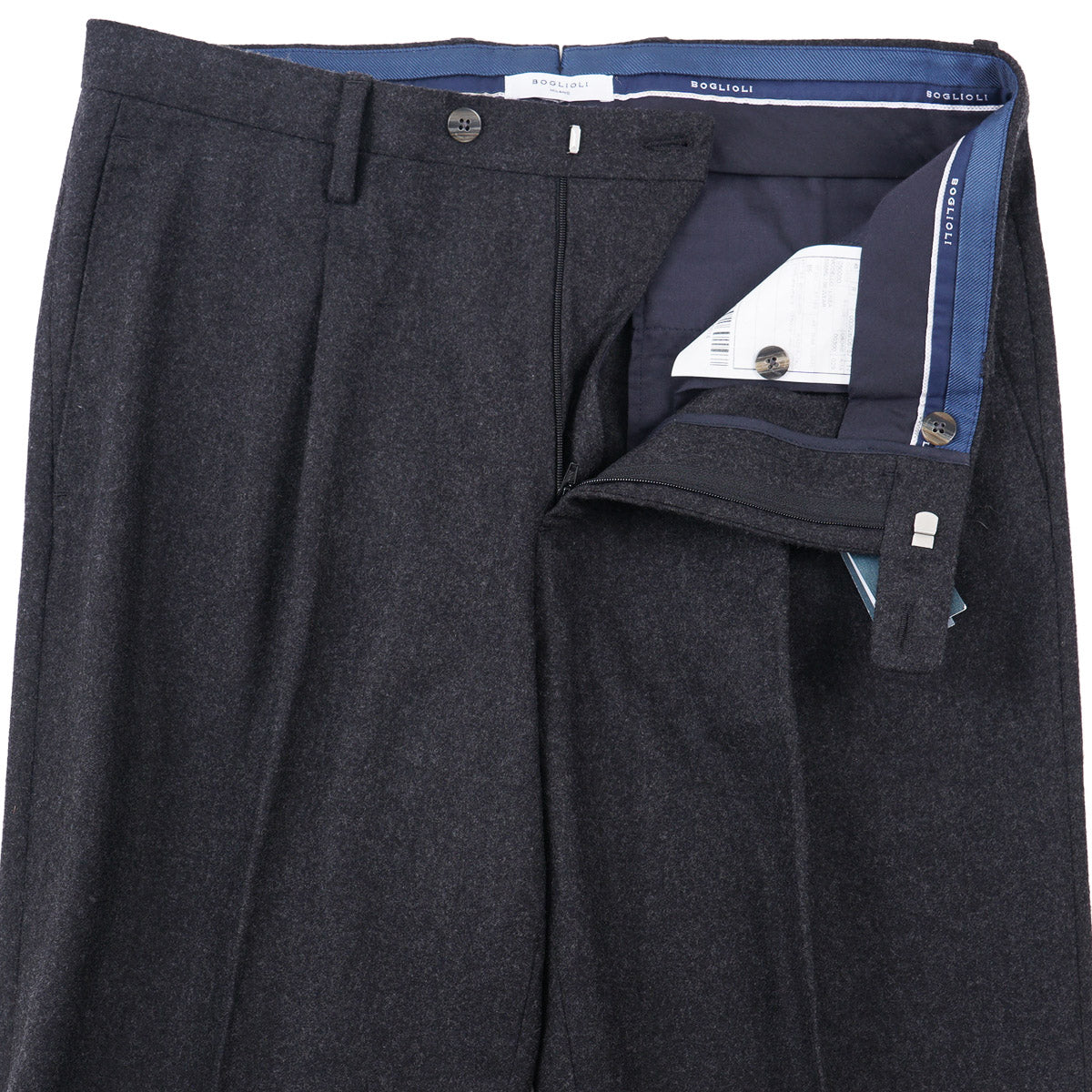 Boglioli Regular-Fit Flannel Wool Pants