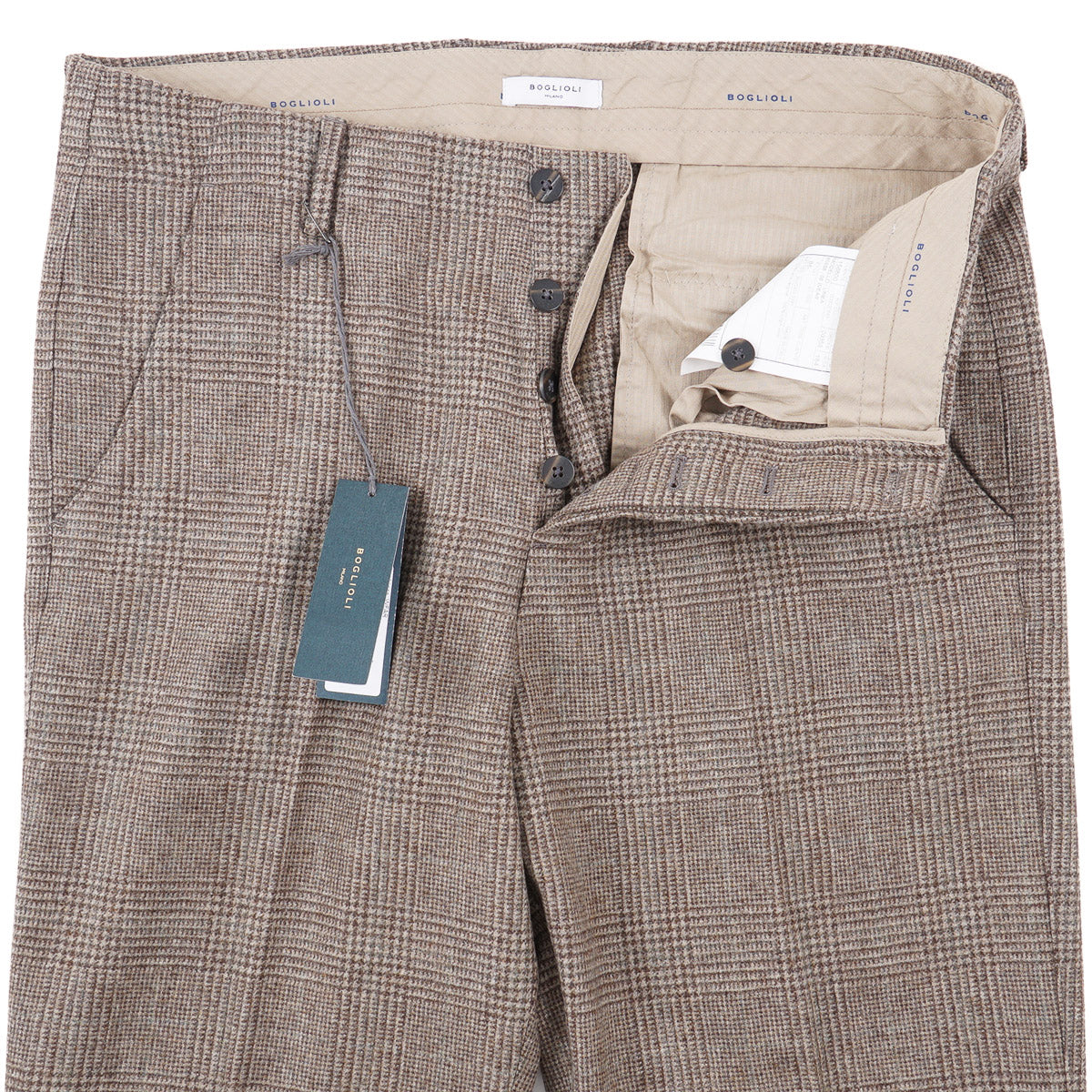 Boglioli Regular-Fit Flannel Wool Pants
