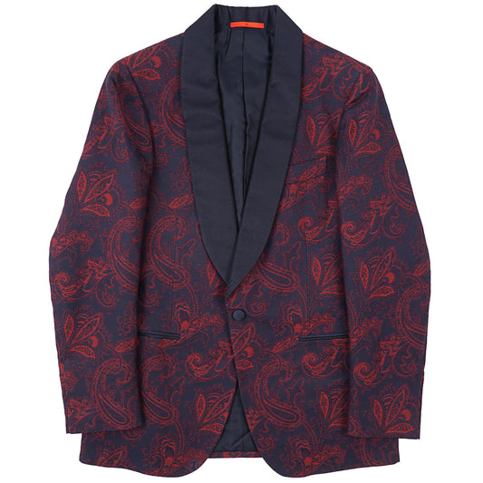 Isaia Slim-Fit Paisley Brocade Dinner Jacket