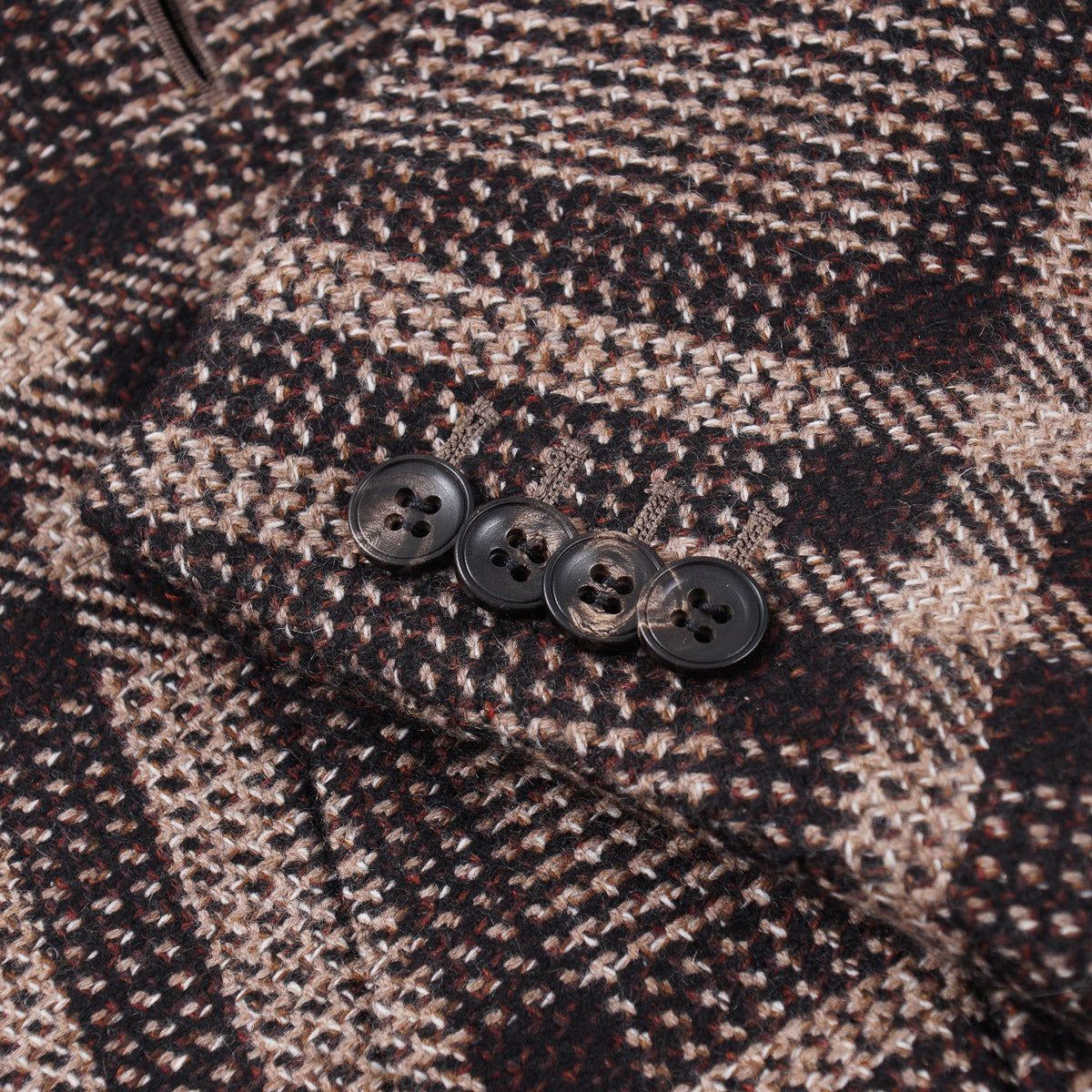 Kiton Layered Plaid Cashmere Overcoat - Top Shelf Apparel