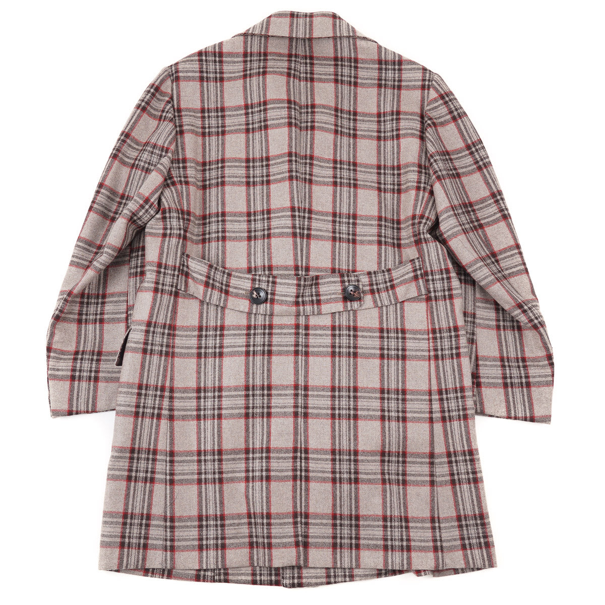 Kiton Woven Check Cashmere Overcoat - Top Shelf Apparel