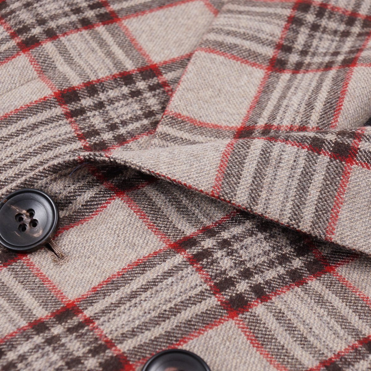 Kiton Woven Check Cashmere Overcoat - Top Shelf Apparel