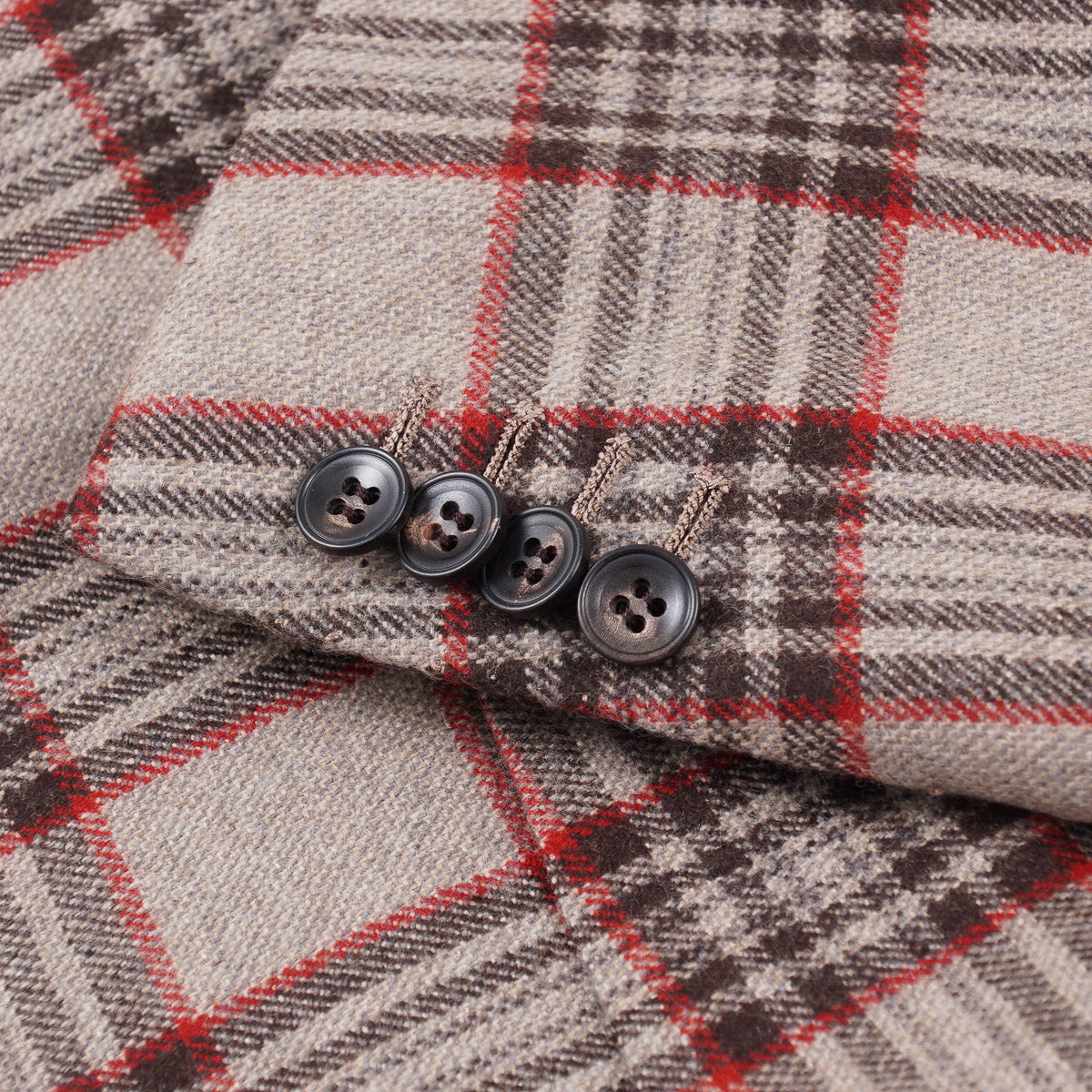 Kiton Woven Check Cashmere Overcoat - Top Shelf Apparel