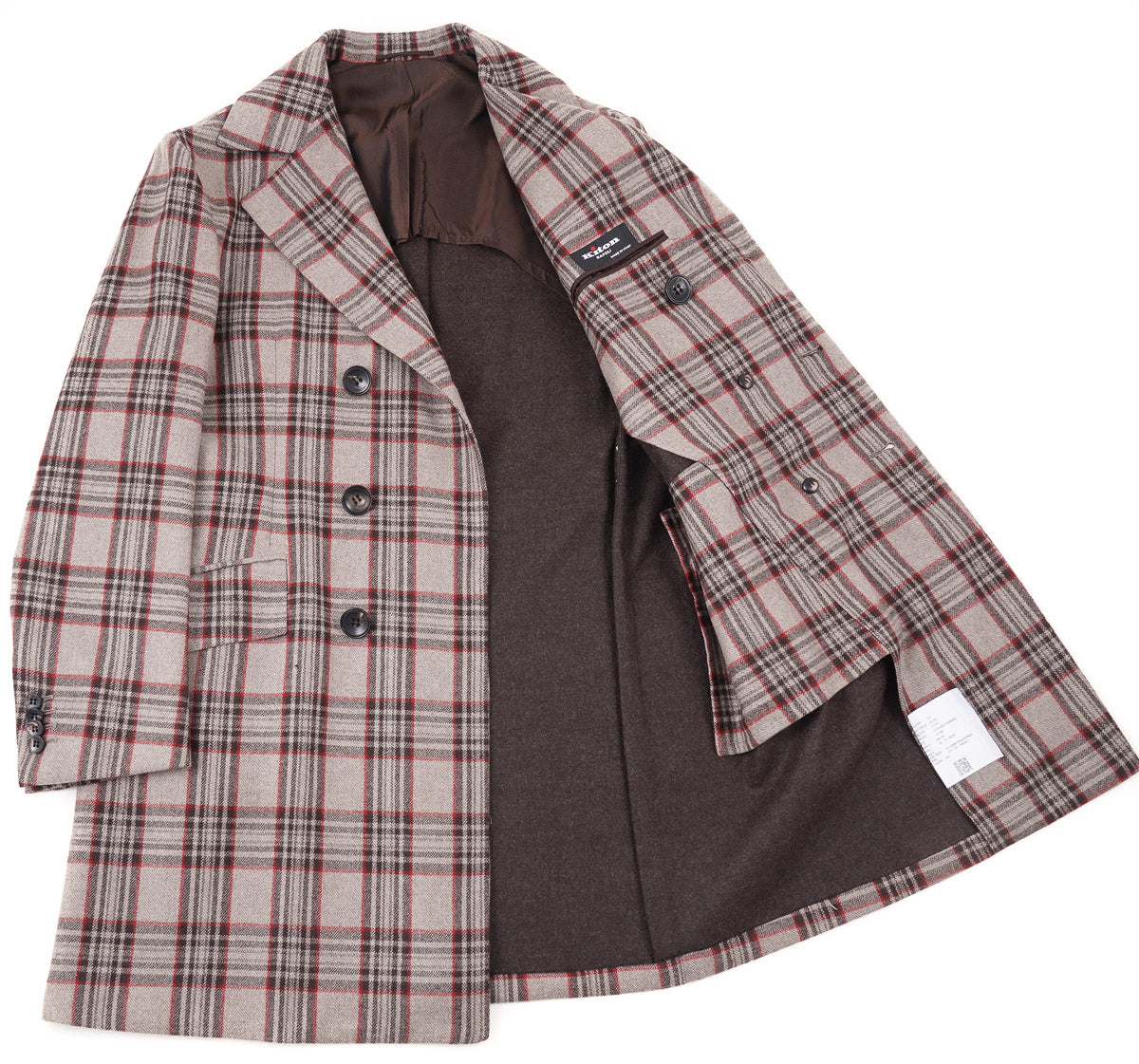 Kiton Woven Check Cashmere Overcoat - Top Shelf Apparel