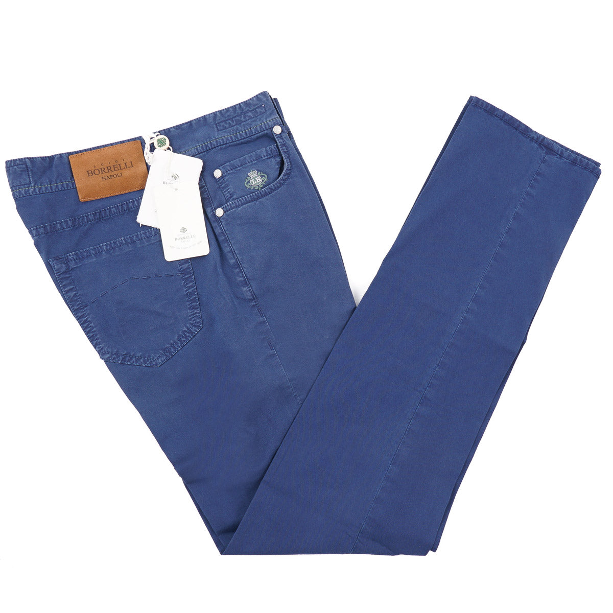 Luigi Borrelli Washed Twill Cotton Jeans - Top Shelf Apparel