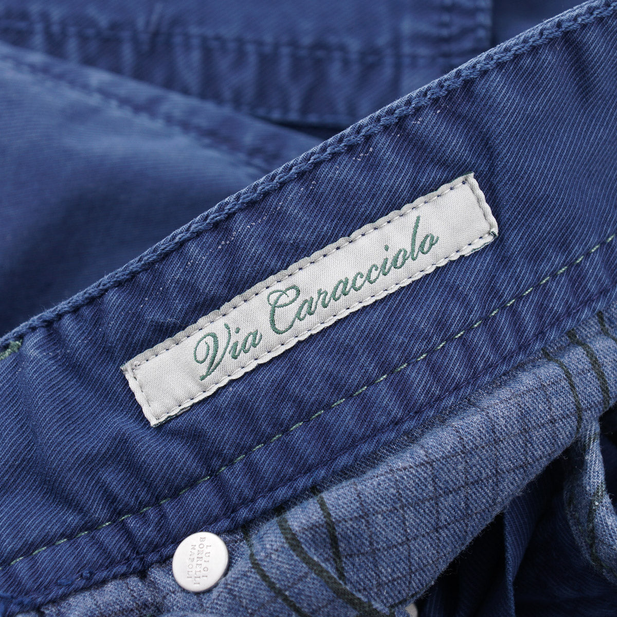 Luigi Borrelli Washed Twill Cotton Jeans - Top Shelf Apparel