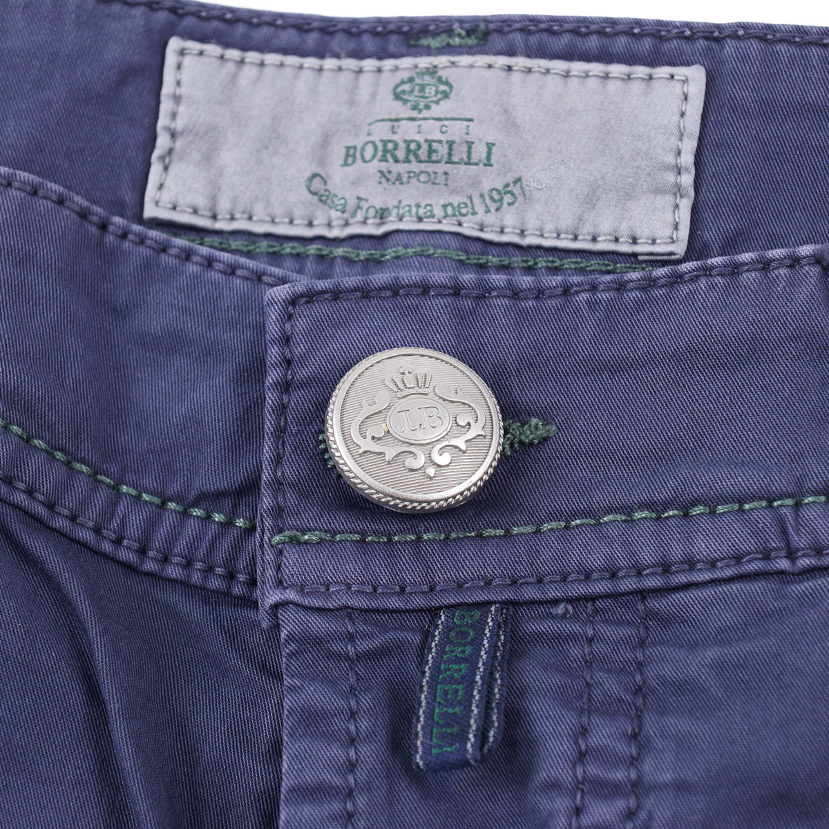 Luigi Borrelli Washed Twill Cotton Jeans - Top Shelf Apparel