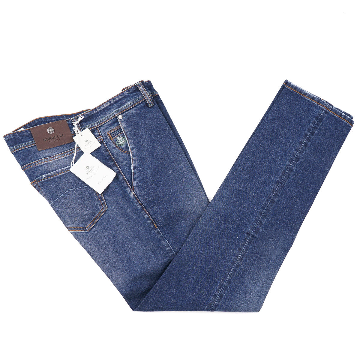 Luigi Borrelli Slim Straight Denim Jeans - Top Shelf Apparel