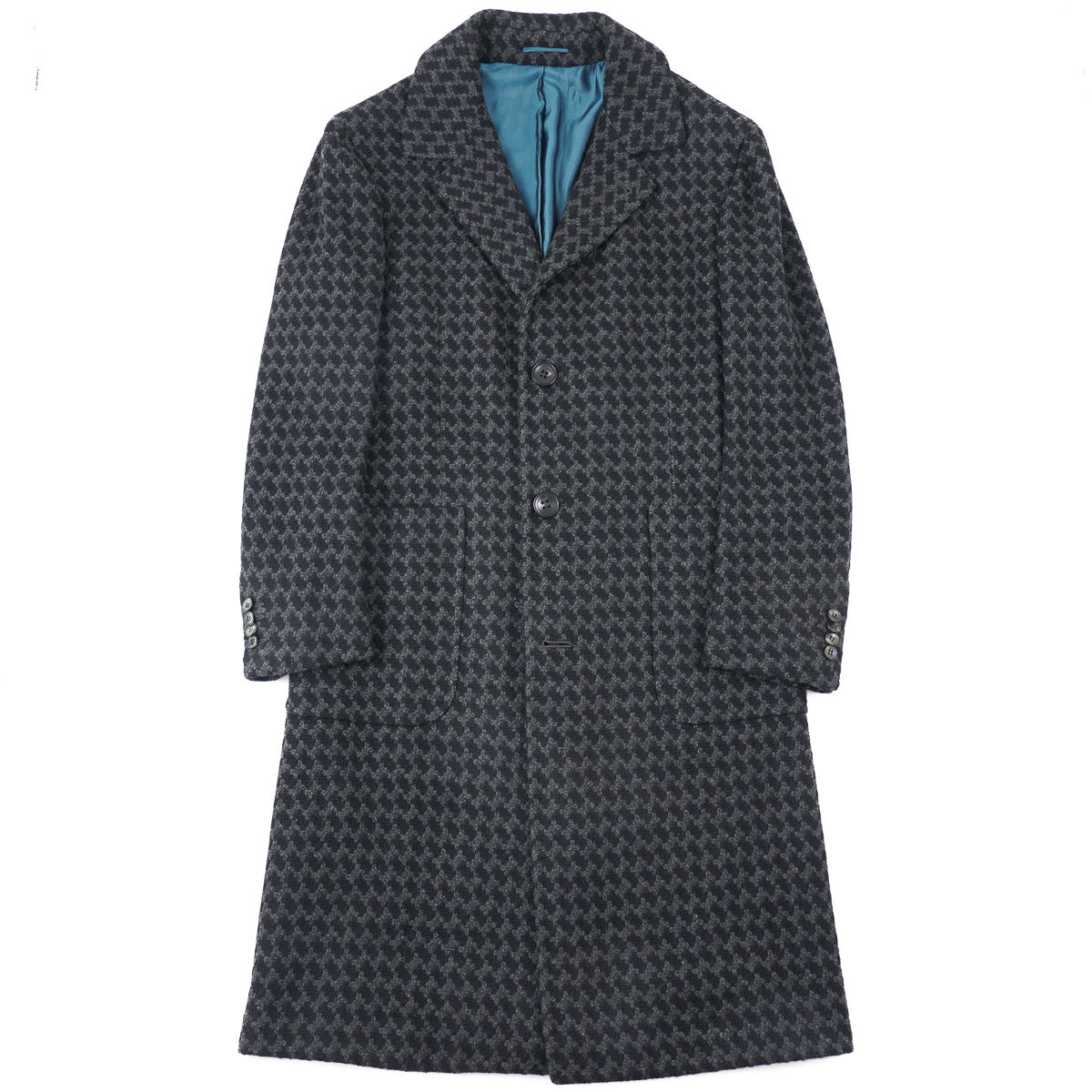 Kiton Houndstooth Check Cashmere Overcoat - Top Shelf Apparel