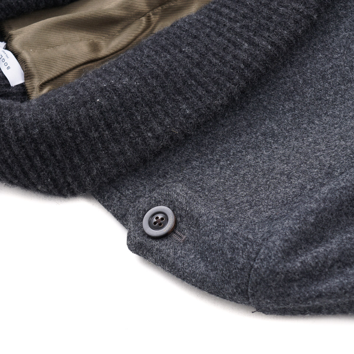 Boglioli Wool Overcoat with Knit Collar - Top Shelf Apparel